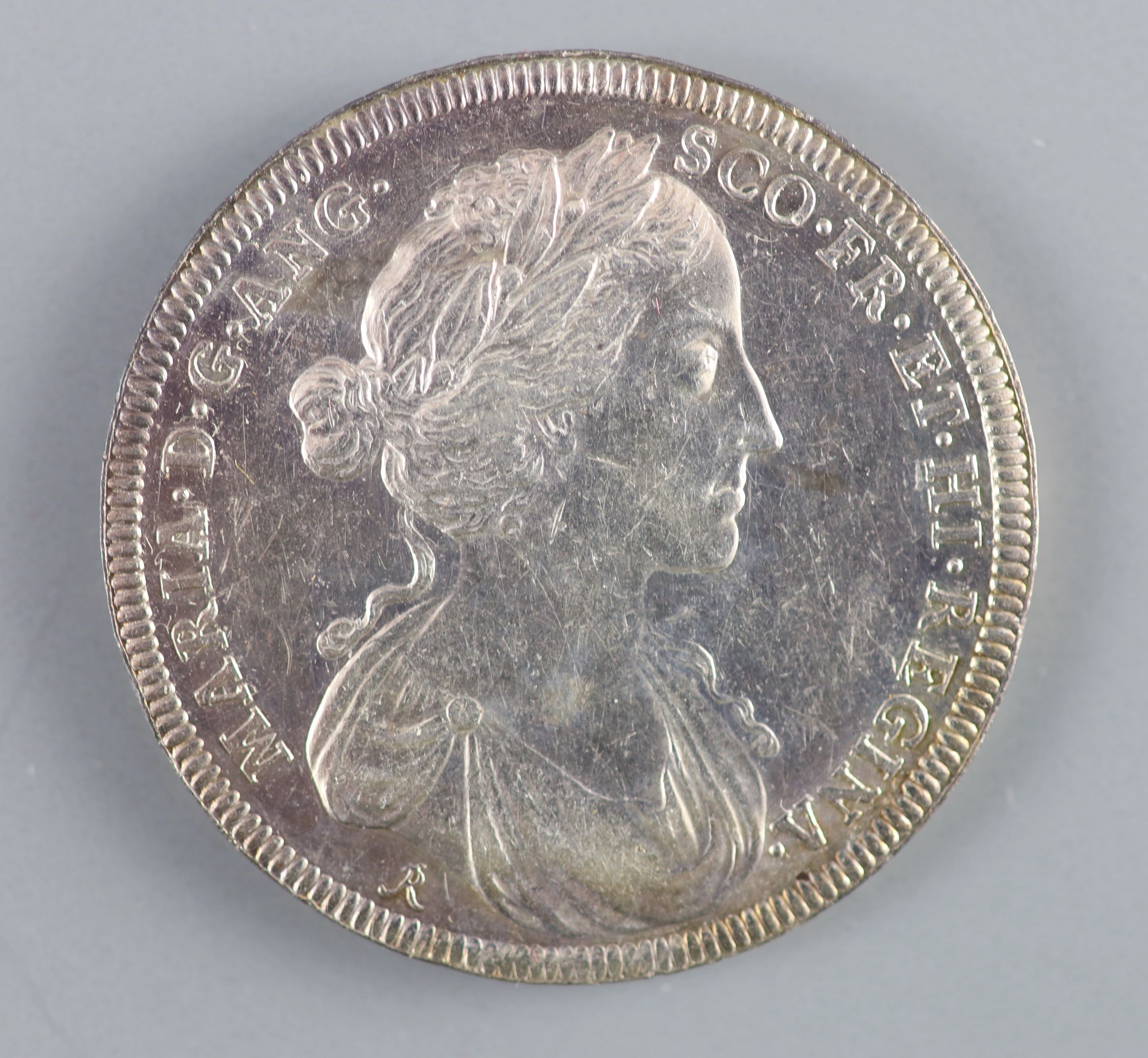 British Medals, Mary of Modena, Coronation 1685, the official silver medal, by John Roettier, 34.5mm